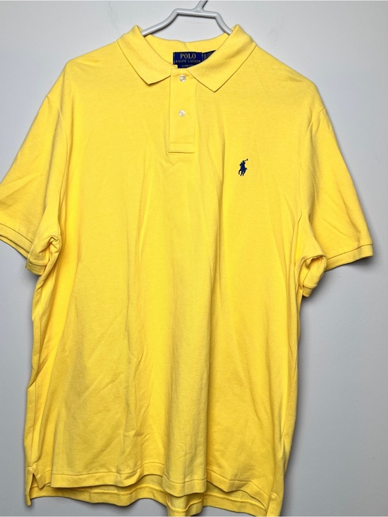 Ralph Lauren Other - Polo Ralph Lauren Yellow Polo short sleeve blue embroidered pony XL classic fit
